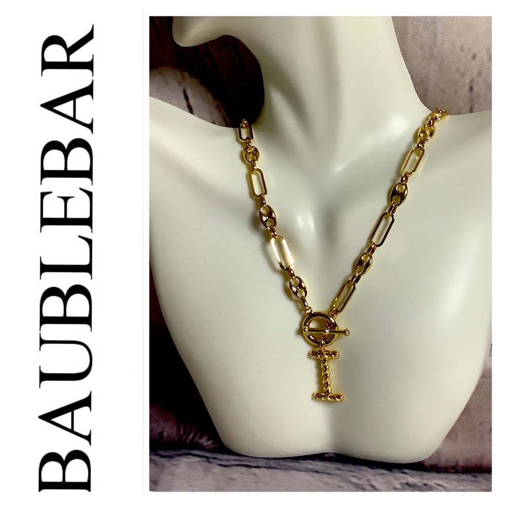 BaubleBar Initial Toggle Necklace